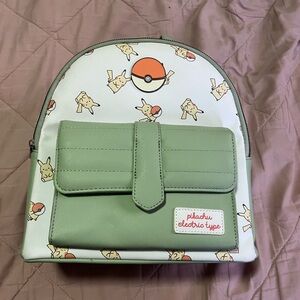 Pokemon Pikachu Electric Type Green Mini Backpack Loungefly